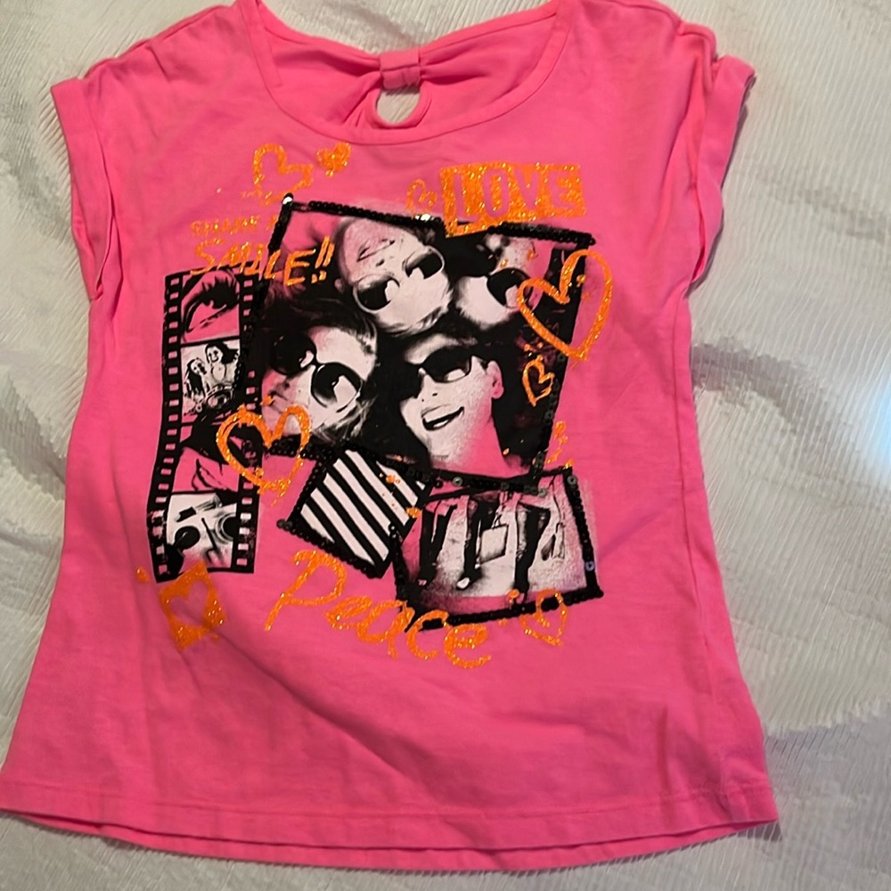 ❤️5for$12 NWOT Justice pink top size 8